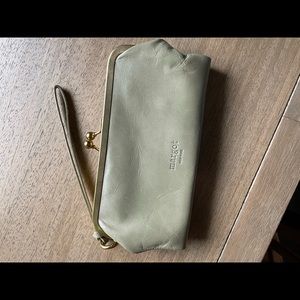 Margot Wallet wristlet greenish gray color